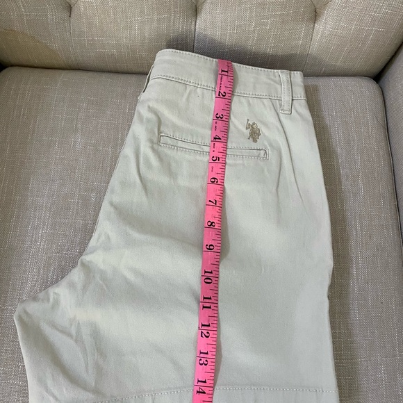 U.S.POLO ASSN WOMEN’S OYSTER SAND CHINO SHORT SIZE: 8 - Picture 10 of 12
